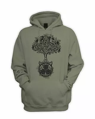 Buy Celtic Spiral Tree Of Life Men's Pouch Pocket Hoodie - Hipster Wicca Pagan • 25.95£