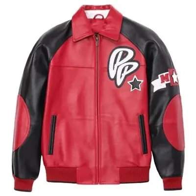 Buy Soda Club Red Leather Jacket | Men Pelle Pelle Black Plush Leather Jacket | • 73.90£