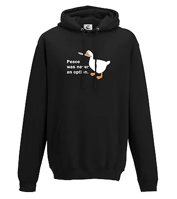 Buy Peace Was Never An Option Funny Goose Meme Hoodie Adults Teens & Kids Sizes • 24.99£