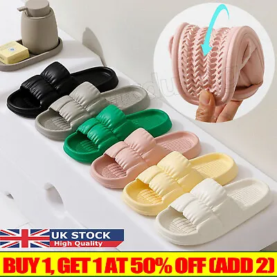 Buy Women Men Sandals Slippers Ultra-Soft Slippers Extra  Anti-Slip Cloud Home Shoes • 5.49£