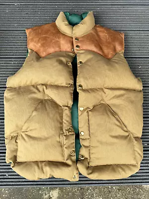 Buy Lot 2199 ROCKY MOUNTAIN × WAREHOUSE DOBBY TWILL DOWN VEST Brown Size44 • 200£
