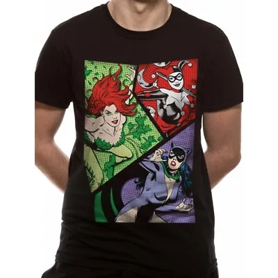 Buy Dc Comics Dc Originals-villanesses T-shirt, Black Large • 9.50£