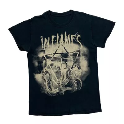 Buy IN FLAMES Graphic Spellout Alternative Melodic Death Metal Band T-Shirt Small • 16£