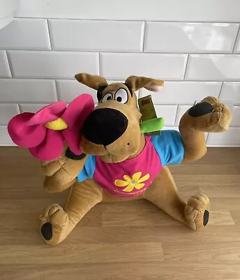 Buy Scooby-Doo Plush Soft Toy With T-shirt & Flower TM & Hanna Barbera 20inch • 22£