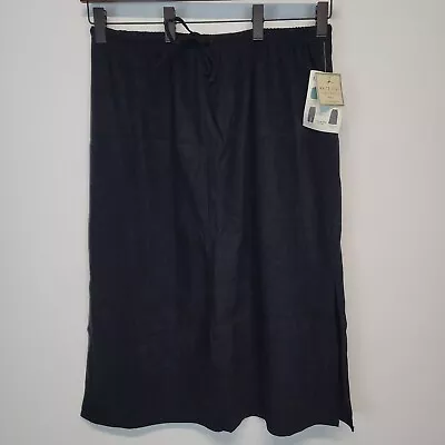 Buy Vtg White Stag Moleskin Maxi Skirt Womens 18W/20W Black Slit Lagenlook Goth Emo • 32.90£