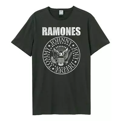 Buy Amplified The Ramones CLassic Seal Charcoal T-Shirt • 18.36£