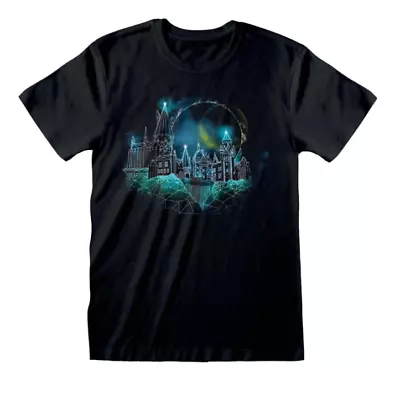 Buy Official Harry Potter - Wireframe Hogwarts T-Shirt • 14.99£