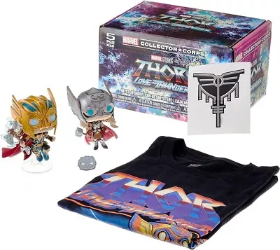 Buy New Funko Pop Thor Love And Thunder Marvel Collector Corps Box. Sealed. MD Tee • 24.56£