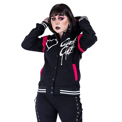 Buy Cupcake Cult Sad But Cute Varsity Jacket Black Goth Punk Emo • 49.99£