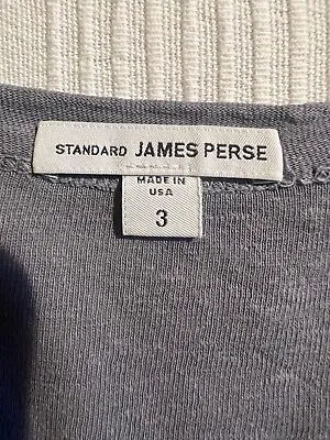 Buy JAMES PERSE T-Shirt 2XL MADE USA Jersey Knit Size 3 45  Grey Long Sleeve • 38.96£