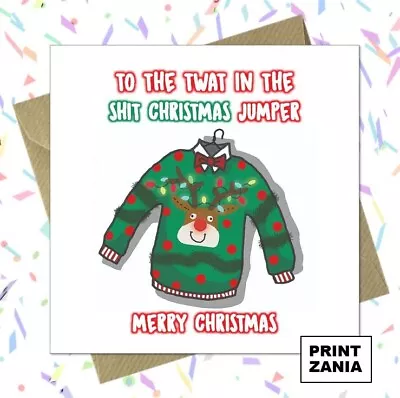 Buy Funny Adult Christmas Jumper Card Humour Rude Cool Sweary Mum Dad Friend ZGC • 2.99£
