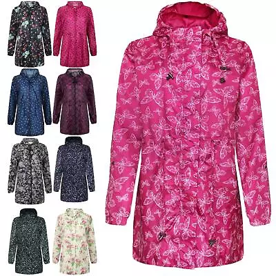 Buy Womens Light Shower Proof Rain Coat Ladies Hooded Jacket Fishtail Parka Cagoule • 14.95£