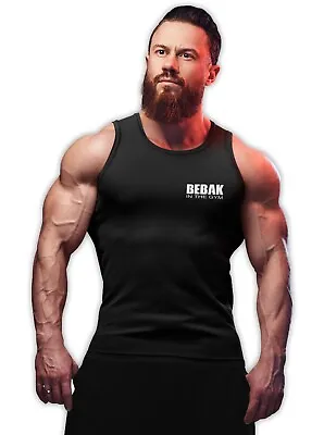 Buy Men's Vest Sleeveless T-shirt Bebak In The Gym NEW Fitted Tank Top Athletic Wear • 17.99£