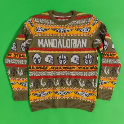 Buy Official Star Wars The Mandalorian Fair Isle Knitted Jumper : S,M,L • 39.99£