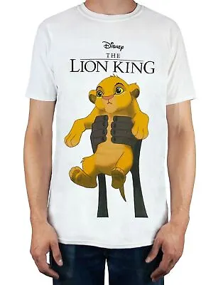 Buy Disney The Lion King Simba Cub Circle Of Life Men's White T-Shirt • 14.99£