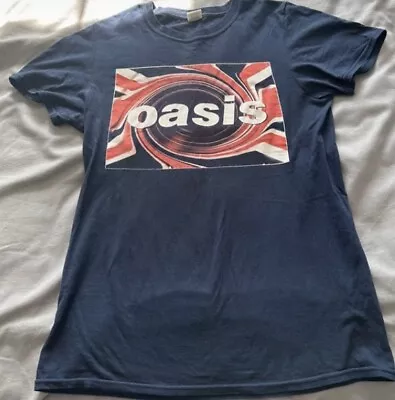 Buy Oasis T Shirt Union Jack Logo Indie Rock Band Merch Sz Small Liam Noel Gallagher • 12.50£
