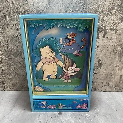 Buy VINTAGE Disney Winnie The Pooh Jewellery Box Musical Dancing Piglet Wooden • 32.99£