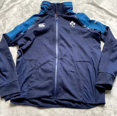 Buy Canterbury Ireland Jacket Mens XL Blue  Zip Hooded IRFU Rugby Training Vodafone • 44£
