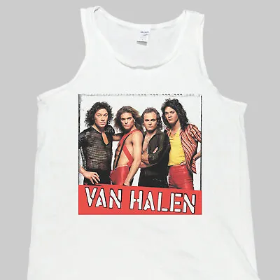 Buy Van Halen Metal Rock T-shirt Sleeveless Vest Top White Unisex S-2XL • 14.99£