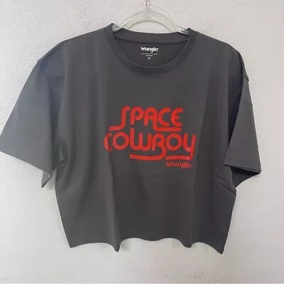 Buy Wrangler Space Cowboy Boxy Tee Shirt Gray Size XS • 24.72£
