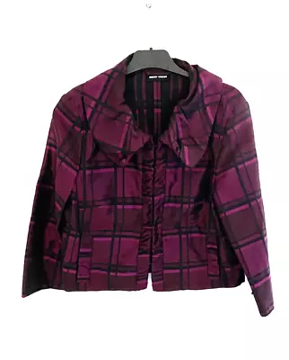 Buy Gerry Weber Ladies UK 12  Maroon Check  Jacket Blazer • 15£