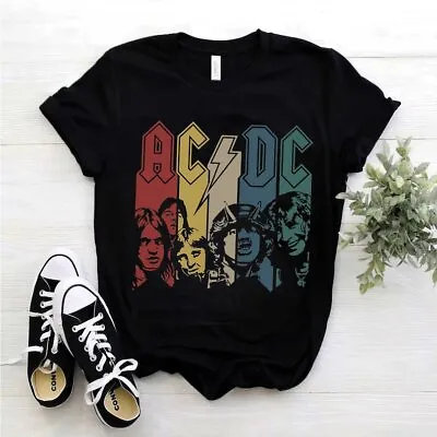 Buy ACDC Rock Retro Vintage T-Shirt, Retro Gift Tee For You And Your Friends • 20.77£