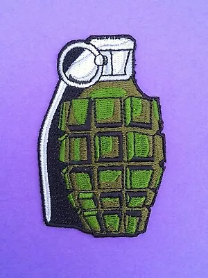 Buy Hand Grenade Iron On Patch Old Style Mills Bomb Green Day World War 1 2 I II • 4.30£