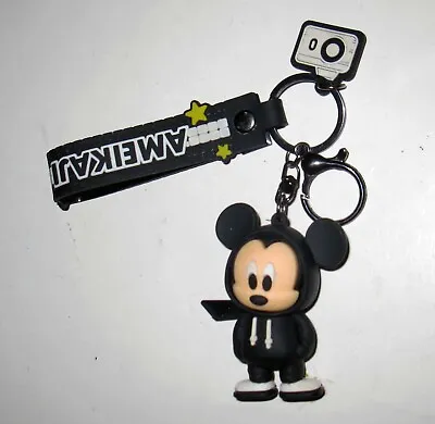 Buy Disney's Mickey Mouse AMEIKAJI Black Hoodie Keychain Kingdom Hearts Japan Style • 12.75£