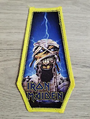 Buy Iron Maiden “Powerslave” Mummy Eddie Yellow Coffin Patch For Denim Battle Jacket • 5.24£