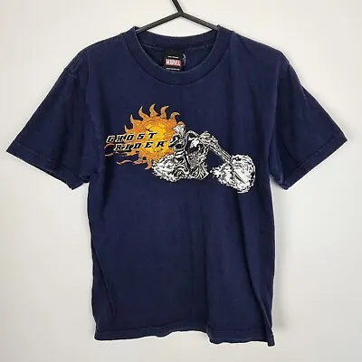 Buy Marvel Mad Engine Ghost Rider T-Shirt Kids Youth Size 10 • 7.90£