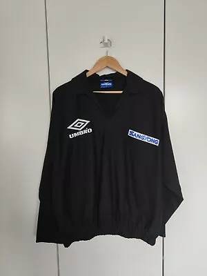 Buy 90s Umbro Drill Jacket Pullover Ssangyong Large Black • 45£
