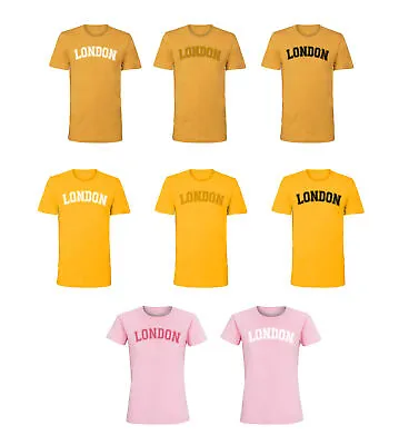 Buy Ladies Plain T-Shirts Cotton Women Crew Neck Coloured Fitted London Print • 2.95£
