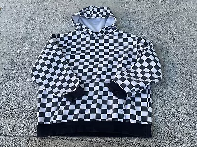 Buy Vans Hoodie Womens XL Black And White Checkered Pullover Sweatshirt • 11.34£