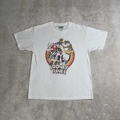 Buy Looney Tunes T Shirt White Adult Large L Mens Graphic Vintage Summer Cotton A453 • 10£