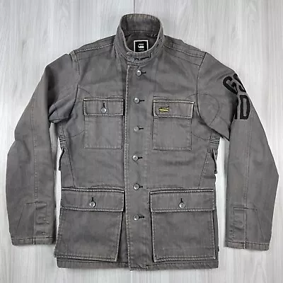 Buy G-Star Raw Jacket Mens Medium Denim Style Overshirt Army Casual Button Grey • 26£