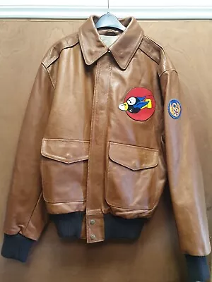 Buy Leather Flying Jacket USAF 44th Bomb Group Eighth Air Force XL  • 250£