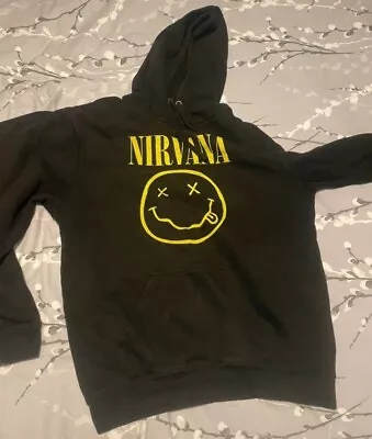 Buy Nirvana Hoodie Grunge Rock Band Merch Jumper Size Small Kurt Cobain Dave Grohl • 17.30£