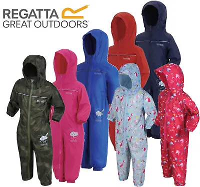 Buy Regatta Puddle Rain Suit Waterproof All In One Childrens Kids Childs Boys Girls • 14.95£