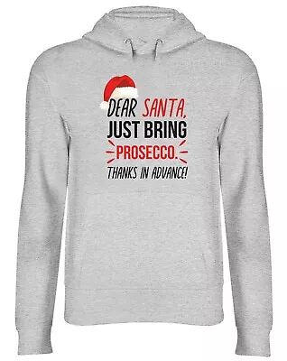 Buy Santa Please Bring Prosecco Xmas Secret Santa Men Women Hooded Top Hoodie Gift • 17.99£