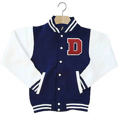 Buy Varsity Baseball Jacket Unisex Personalised With Genuine Us College Letter D • 39.95£