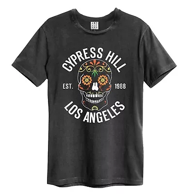 Buy Amplified Unisex Adult Floral Skull Cypress Hill T-Shirt GD117 • 31.59£