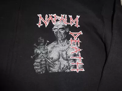 Buy Napalm Death Zipper Hoodie Sweatshirt Ltd 33 Screen Print Agathocles Wormed • 68.54£