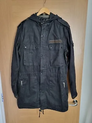 Buy Mens Black Military Style Jacket, Medium, 40 Chest • 12.99£