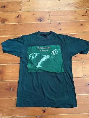Buy Vintage 90s The Smiths Queen Is Dead Shirt Size L Morrissey Green • 0.99£