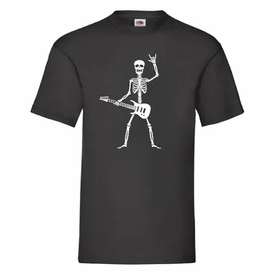 Buy Skeleton Playing Guitar T Shirt Small-2XL • 10.99£