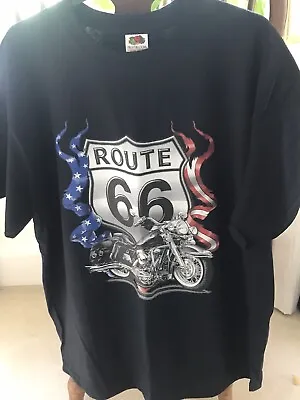 Buy Route 66 Motorcycle T-shirt Size XL  • 10£