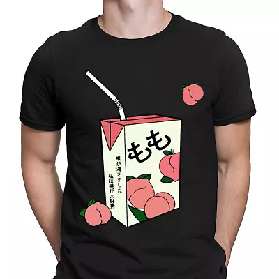 Buy Japanese Peach Drink Peachy Vaporwave Anime Japanese Food Mens T-Shirts Top #NED • 9.99£