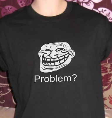 Buy Problem Troll Face  -  Mens Unisex T-shirt • 8.95£