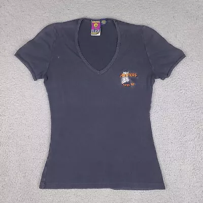 Buy Vintage Hooters T-Shirt Womens Small Petite Black Fargo North Dakota Top • 12.84£
