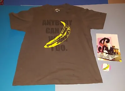 Buy Andy Warhol Signature Series T Shirt Velvet Underground , Art Exib Invite Button • 29.79£